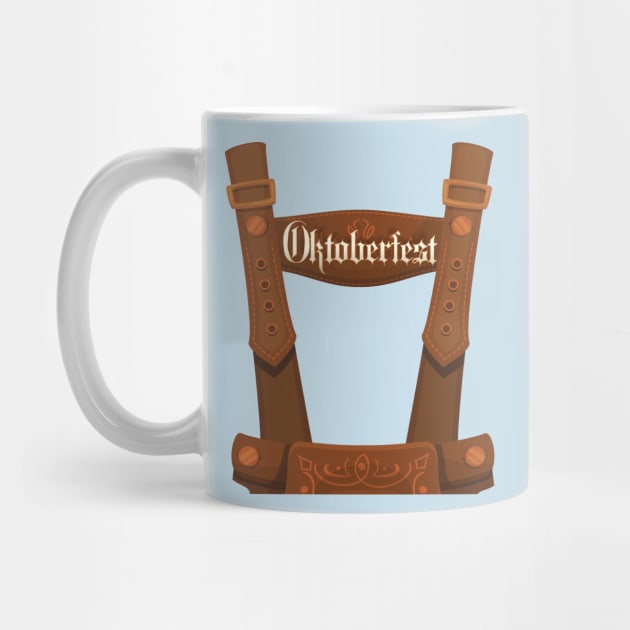 Lederhosen Suspenders Tee Oktoberfest Bavarian Munich Beer by DODG99